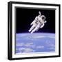 Astronaut Bruce Mccandless in Floating Weightless 320 Feet from the Space Shuttle Challenger-null-Framed Photo