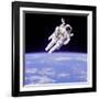 Astronaut Bruce Mccandless in Floating Weightless 320 Feet from the Space Shuttle Challenger-null-Framed Photo