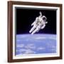 Astronaut Bruce Mccandless in Floating Weightless 320 Feet from the Space Shuttle Challenger-null-Framed Photo