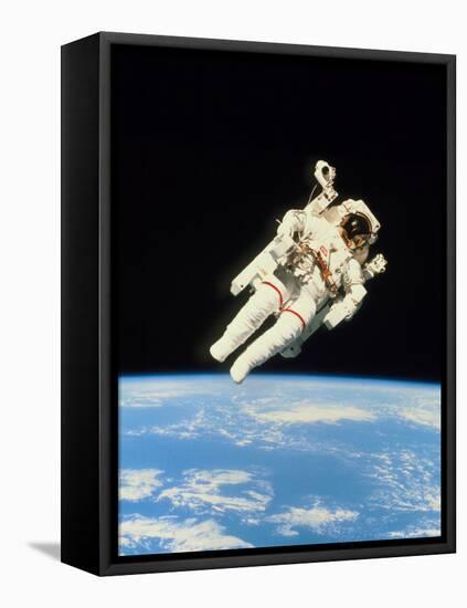 Astronaut Bruce McCandless Walking In Space-null-Framed Stretched Canvas