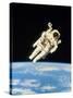 Astronaut Bruce McCandless Walking In Space-null-Stretched Canvas