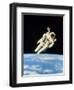Astronaut Bruce McCandless Walking In Space-null-Framed Premium Photographic Print