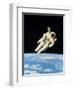 Astronaut Bruce McCandless Walking In Space-null-Framed Premium Photographic Print