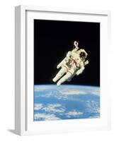 Astronaut Bruce McCandless Walking In Space-null-Framed Photographic Print