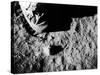 Astronaut Buzz Aldrin's Footprint Being Made in Lunar Soil During Apollo 11 Lunar Mission-null-Stretched Canvas