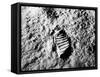 Astronaut Buzz Aldrin's Footprint in Lunar Soil During Apollo 11 Lunar Mission-null-Framed Stretched Canvas