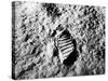 Astronaut Buzz Aldrin's Footprint in Lunar Soil During Apollo 11 Lunar Mission-null-Stretched Canvas