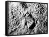 Astronaut Buzz Aldrin's Footprint in Lunar Soil During Apollo 11 Lunar Mission-null-Framed Stretched Canvas