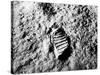 Astronaut Buzz Aldrin's Footprint in Lunar Soil During Apollo 11 Lunar Mission-null-Stretched Canvas