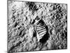 Astronaut Buzz Aldrin's Footprint in Lunar Soil During Apollo 11 Lunar Mission-null-Mounted Premium Photographic Print