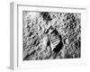 Astronaut Buzz Aldrin's Footprint in Lunar Soil During Apollo 11 Lunar Mission-null-Framed Photographic Print