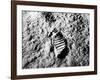 Astronaut Buzz Aldrin's Footprint in Lunar Soil During Apollo 11 Lunar Mission-null-Framed Photographic Print