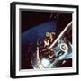 Astronaut Dave Scott Gazing from Hatch of Apollo 9 Command Module Toward Untested Lunar Module-null-Framed Photographic Print