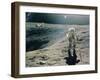 Astronaut Duke Next To Plum Crater, Apollo 16-null-Framed Photographic Print