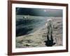 Astronaut Duke Next To Plum Crater, Apollo 16-null-Framed Photographic Print