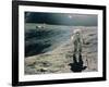 Astronaut Duke Next To Plum Crater, Apollo 16-null-Framed Photographic Print