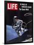 Astronaut Ed White in Space, Tethered to Gemini 4 Spaceship, The Space Walk, June 18, 1965-James A. Mcdivitt-Framed Photographic Print