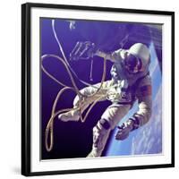 Astronaut Edward White During His 23 Minute Space Walk-null-Framed Photo