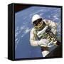 Astronaut Edward White Floats in Space-null-Framed Stretched Canvas