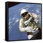 Astronaut Edward White Floats in Space-null-Framed Stretched Canvas