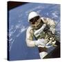 Astronaut Edward White Floats in Space-null-Stretched Canvas