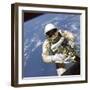 Astronaut Edward White Floats in Space-null-Framed Photo