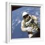 Astronaut Edward White Floats in Space-null-Framed Photo