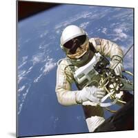 Astronaut Edward White Floats in Space-null-Mounted Photo