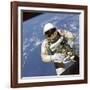 Astronaut Edward White Floats in Space-null-Framed Photo