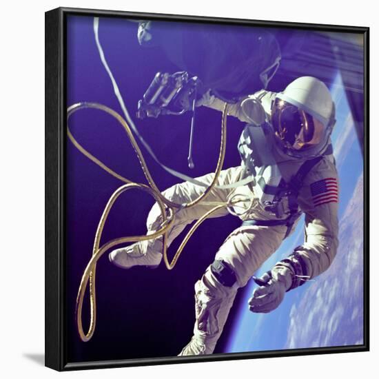 Astronaut Edward White, the First American to Walk in Space on June 3 1965-null-Framed Photographic Print