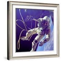 Astronaut Edward White, the First American to Walk in Space on June 3 1965-null-Framed Photographic Print