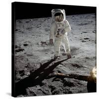 Astronaut Edwin 'Buzz' Aldrin Standing on the Moon after the Apollo 11 Landing, 20 July 1969-null-Stretched Canvas