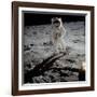 Astronaut Edwin 'Buzz' Aldrin Standing on the Moon after the Apollo 11 Landing, 20 July 1969-null-Framed Premium Photographic Print