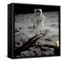 Astronaut Edwin 'Buzz' Aldrin Standing on the Moon after the Apollo 11 Landing, 20 July 1969-null-Framed Stretched Canvas