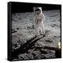 Astronaut Edwin 'Buzz' Aldrin Standing on the Moon after the Apollo 11 Landing, 20 July 1969-null-Framed Stretched Canvas