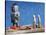 Astronaut Figurines Meeting Space Robot-null-Stretched Canvas