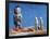 Astronaut Figurines Meeting Space Robot-null-Framed Photographic Print