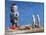 Astronaut Figurines Meeting Space Robot-null-Mounted Photographic Print