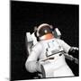 Astronaut Floating Alone in the Dark Space Surrounded with Stars-null-Mounted Art Print