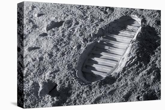 Astronaut Footprint on the Moon-Detlev Van Ravenswaay-Stretched Canvas