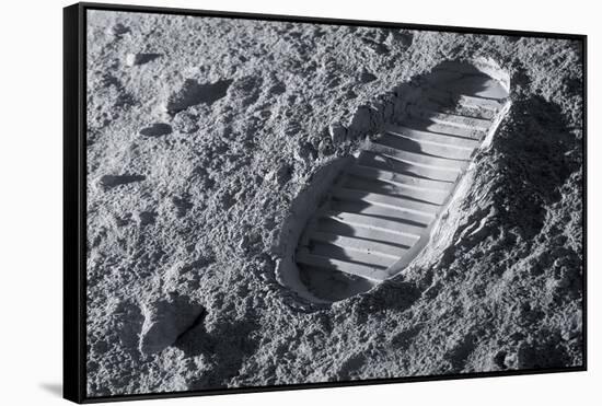 Astronaut Footprint on the Moon-Detlev Van Ravenswaay-Framed Stretched Canvas