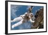 Astronaut Fuglesang Performing Spacewalk-null-Framed Premium Photographic Print