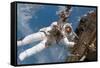 Astronaut Fuglesang Performing Spacewalk-null-Framed Stretched Canvas