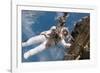 Astronaut Fuglesang Performing Spacewalk-null-Framed Photographic Print