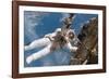 Astronaut Fuglesang Performing Spacewalk-null-Framed Photographic Print