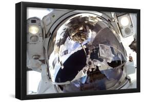 Astronaut In Space Self Portrait Poster-null-Framed Poster