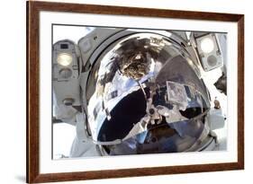 Astronaut In Space Self Portrait-null-Framed Photo