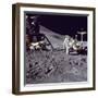 Astronaut James Irwin Loads the Lunar Roving Vehicle at the Hadley-Apennine Landing Site, 1971-null-Framed Photographic Print