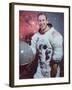 Astronaut James Lovell in Apollo Spacesuit-null-Framed Premium Photographic Print