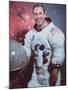 Astronaut James Lovell in Apollo Spacesuit-null-Mounted Premium Photographic Print